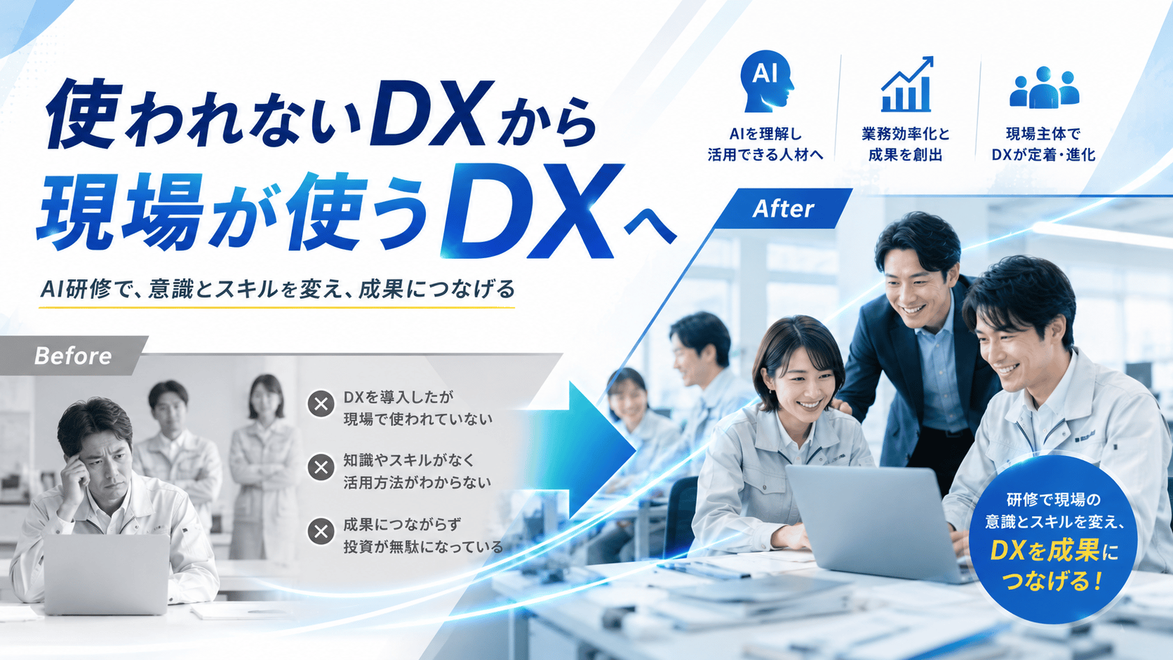 使われないDXから現場が使うDXへ